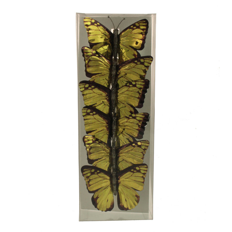 9cm Plants & Flowers Bauble, Yellow