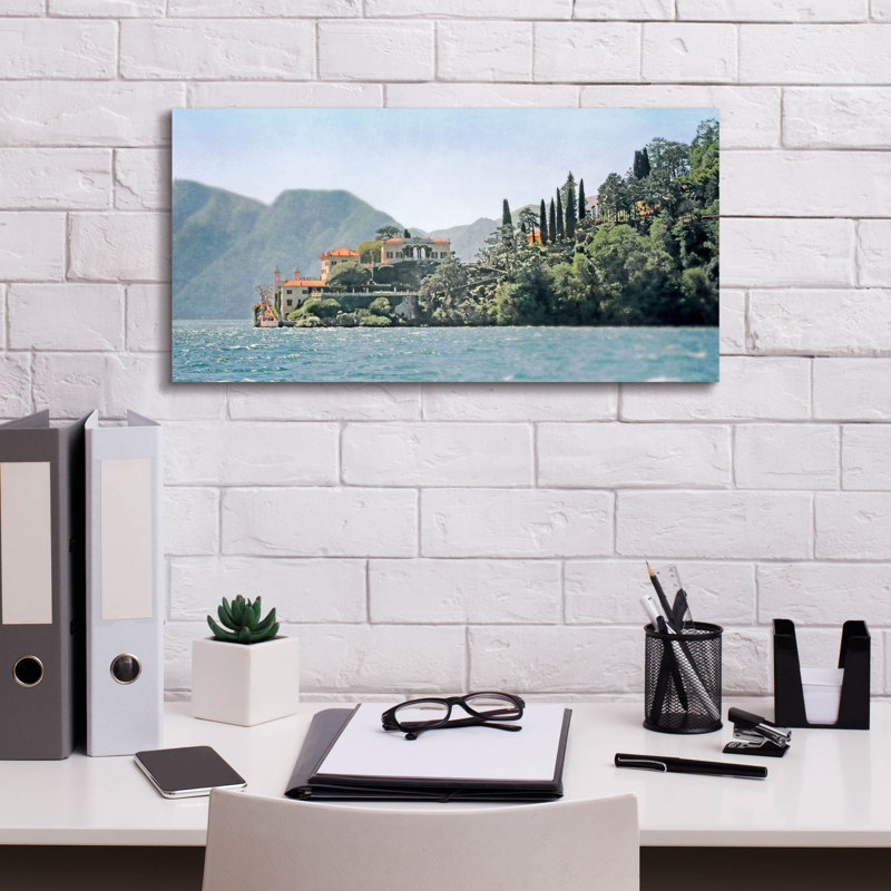 «Villa Del Balbianello» par Brooke T. Ryan, H 12 po x l 24 po x P 0,75 po