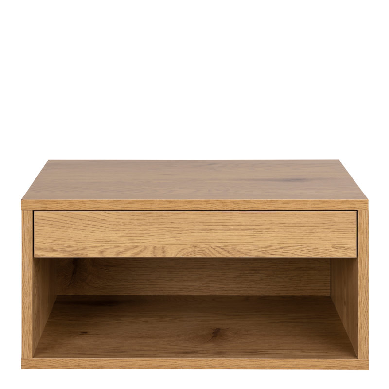 Rovirosa 50cm W Plywood / Laminate Board Bedside Table, Brown