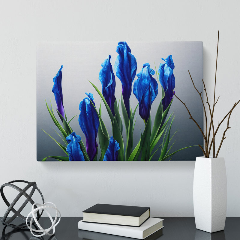 Royal Iris - Wrapped Canvas Print, 35cm H x 50cm W x 3cm D
