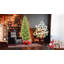 Arbre de Noël mince avec lumières DEL blanc chaud - embouts en PE + PVC, conception à charnières peu encombrante, installation facile, support en métal robuste - arbre à crayons réaliste pour les petits espaces-117530729