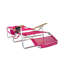 Chaise de plage inclinable Ostrich 3-N-1 en aluminium à positions multiples, rose (paquet de 3)