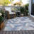 Machine Washable Indoor/Outdoor Claudian ACN1241 Denim Rug-103719034
