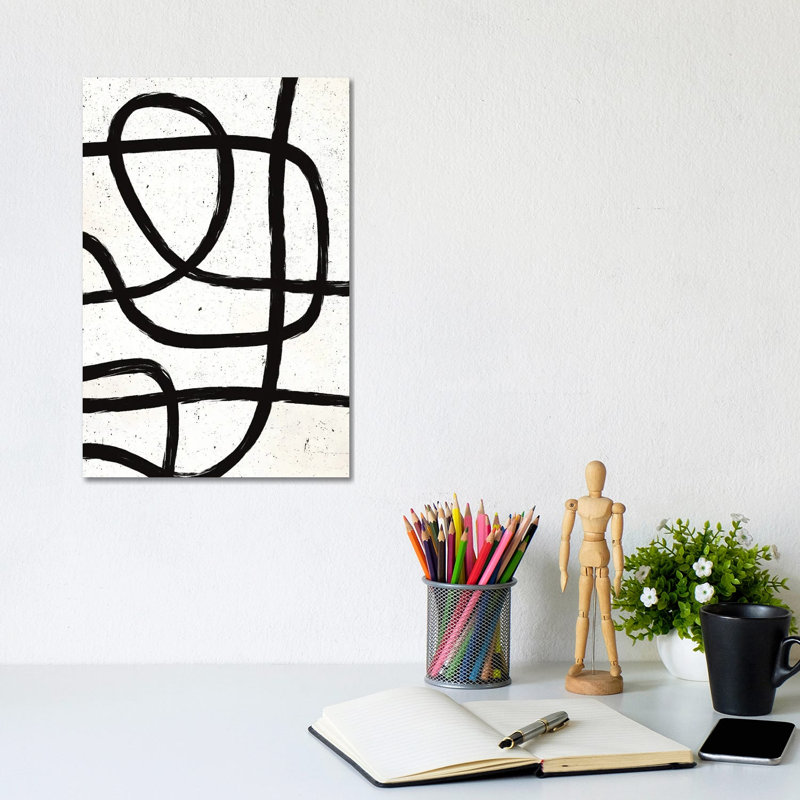 Scandi Minimal Marker Japandi III - Wrapped Canvas Art Prints - Wrapped Canvas Gallery-Wrapped Canvas Giclée