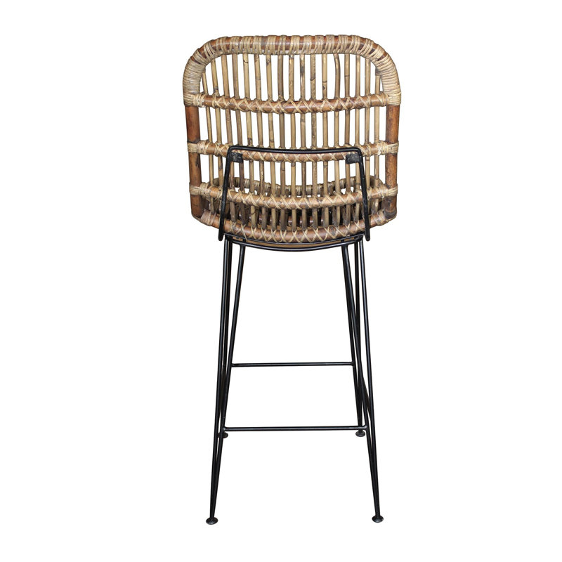 Tabouret d'appoint en fer Marook, Brun