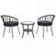 Ensemble de loisirs d'extérieur, 2 chaises simples en rotin avec table ronde en verre-2069770688-2069770695