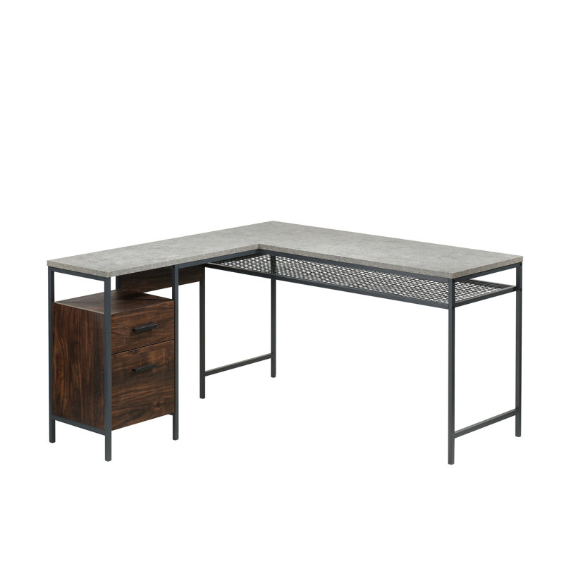 L-Shaped Executive Desk, Walnut