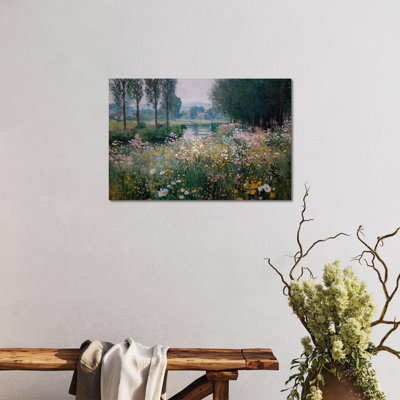 GUTTATY, art mural Monet sur toile, paysage printanier, décoration florale pour salon