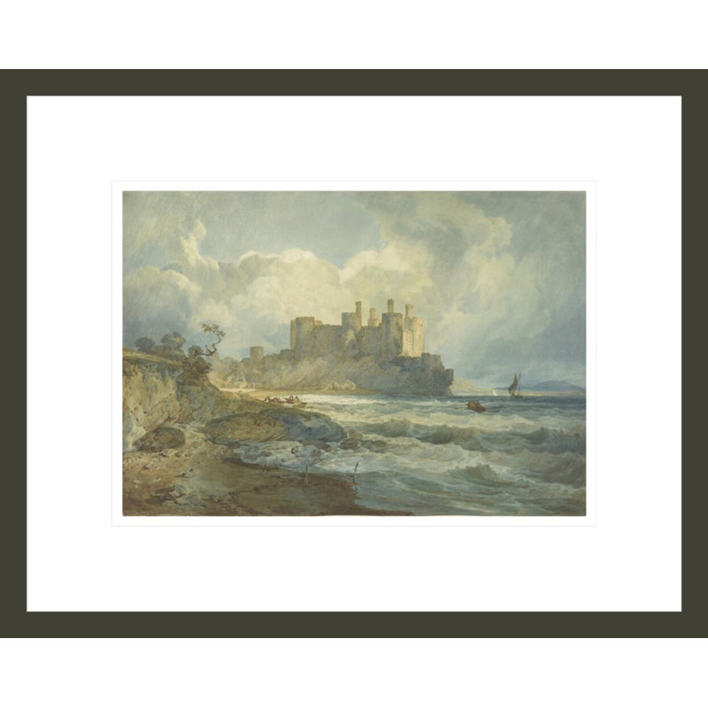 «Conway Castle North Wales» par Joseph Mallord William Turner, impression giclée encadrée, H 13,47 po x l 16,75 po