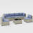 Demasi 6-Person Patio Furniture Set With Comfortable Cushions And Glass Table-1570884529