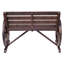 Aaleiya 2 Seater Garden Bench with Wooden Cart Wagon Wheel Rustic Brown