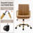 Modern 40"H Genuine Leather Swivel Tilting Office Chair with Adjustable Height-117173334