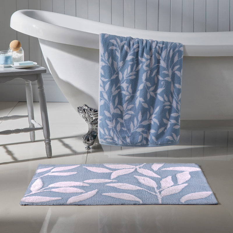Sandringham Non-Slip Bath Mat, Blue