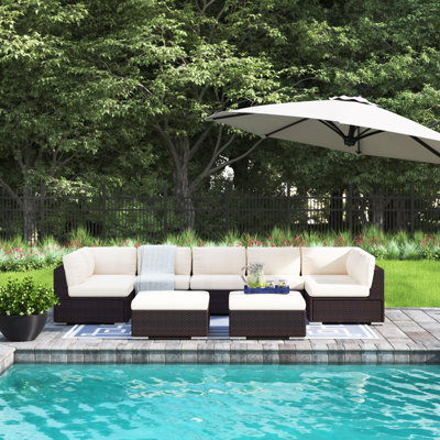 7 - Person Patio Conversation Set with Cushions