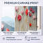 «Red Pink Red Poppies in Mountain Meadows», reproduction d'art sur toile colorée, art mural serein-261491013-261491023