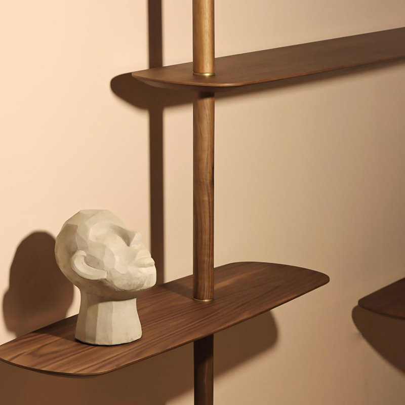 Axis 3 Shelving System, Walnut, 83.5'' H X 106.3'' W X 11.8'' D