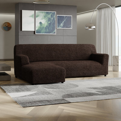 Stretch Pet Friendly Chaise Sectional Sofa Slipcover - Washable Couch Cover Furniture Protector