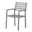 Chaise de salle à manger d'extérieur moderne en aluminium (ensemble de 2)