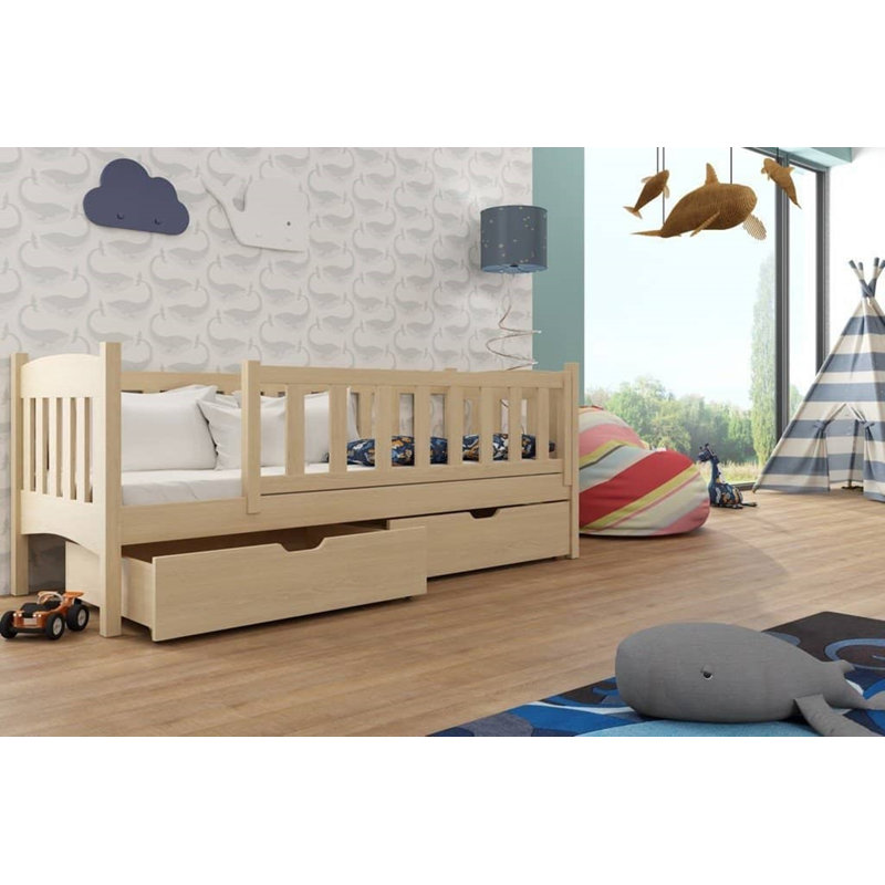 Juana Single (3') 2 Drawer Bed Frames, Pine