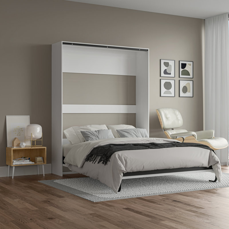 Lit escamotable Buckwalter, Blanc, Grand