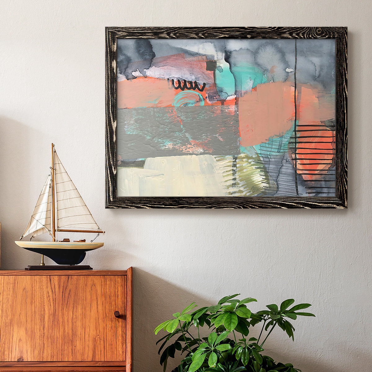 Wrought Studio™ Over, Under & Through II- Rustic Framed Gallery Wrapped ...