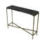 Table console de 32 pouces avec cadre en pierre noire et dorée