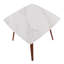 Table de salle à manger en bois de noyer et marbre texturé blanc-196588665-196588670