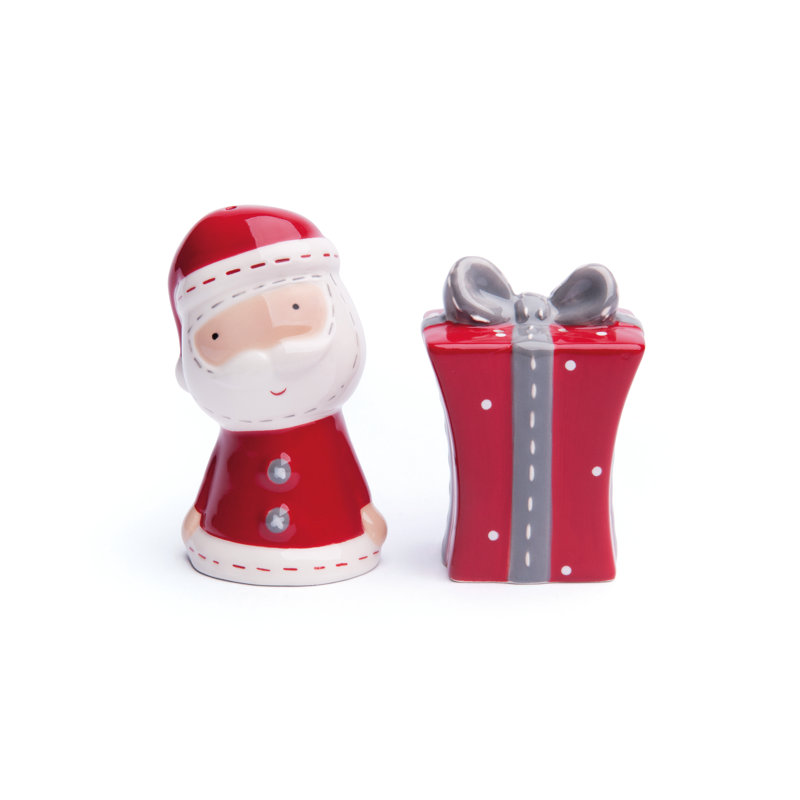 Santa Claus Ceramic Condiment Set