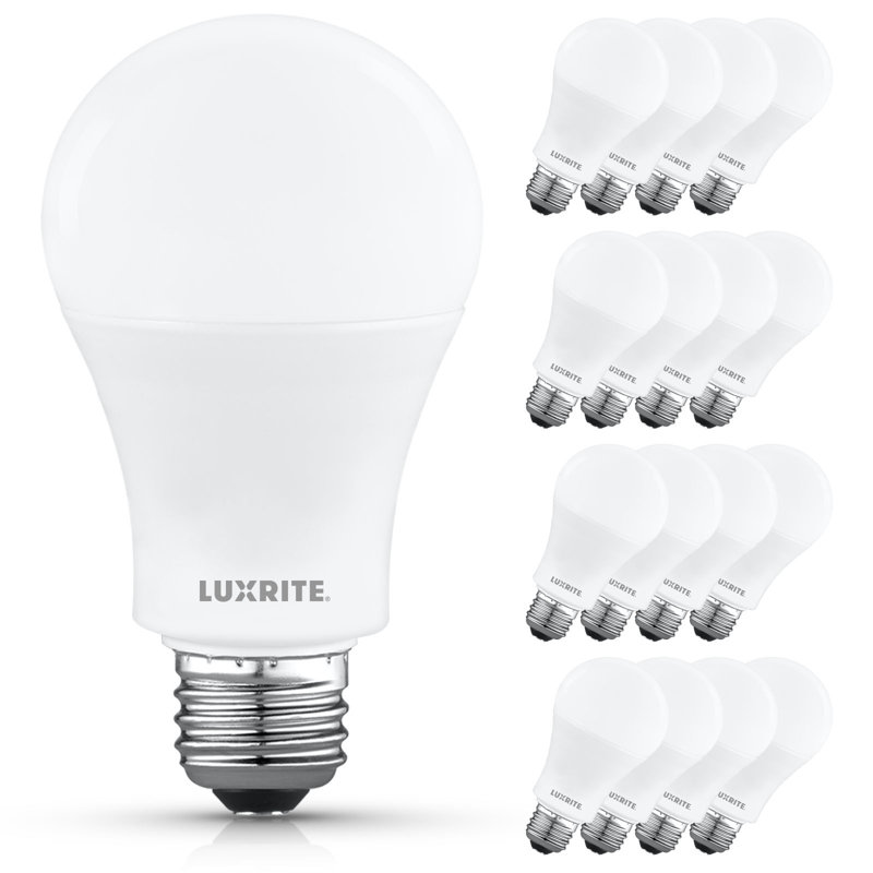 Ampoule DEL Luxrite A19 12,5 W = 100 W, 5 000 K, 5 000 lumens, blanc, 1500 LM, ampoule à DEL standard à intensité variable, non incluse