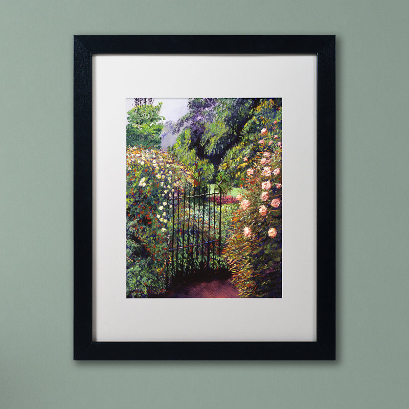 « quiet jardin entry » par david lloyd’s glover, reproduction sur toile encadrée, H 20 po x l 16 po x P 0,5 po, Noir