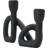 Black Decorative Resin Double Taper Candle Holder