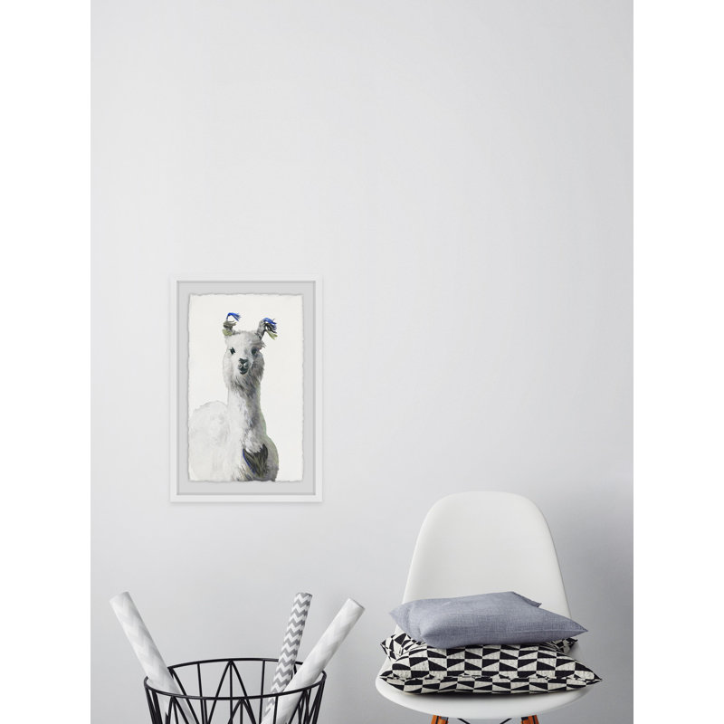 Llama - Single Picture Frame Painting, 46 cm H x 30 cm W x 4cm D