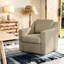 Faux Leather Swivel Armchair-1368538209