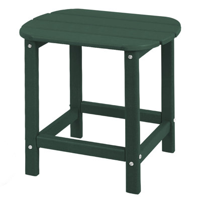 Table d'appoint d'extérieur, tables d'appoint en PEHD Adirondack, petites tables de véranda d'extérieur robustes, table de bout de patio résistante aux intempéries et facile à assembler pour le jardin, le balcon, le porche et la piscine