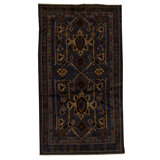 Hand-Knotted High-Quality Dark Blue/Beige/Brown Area Rug