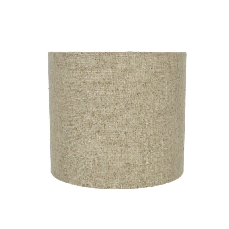 Abat-jour tambour en lin (araignée), Beige clair, H 10 po x l 16 po x P 16 po
