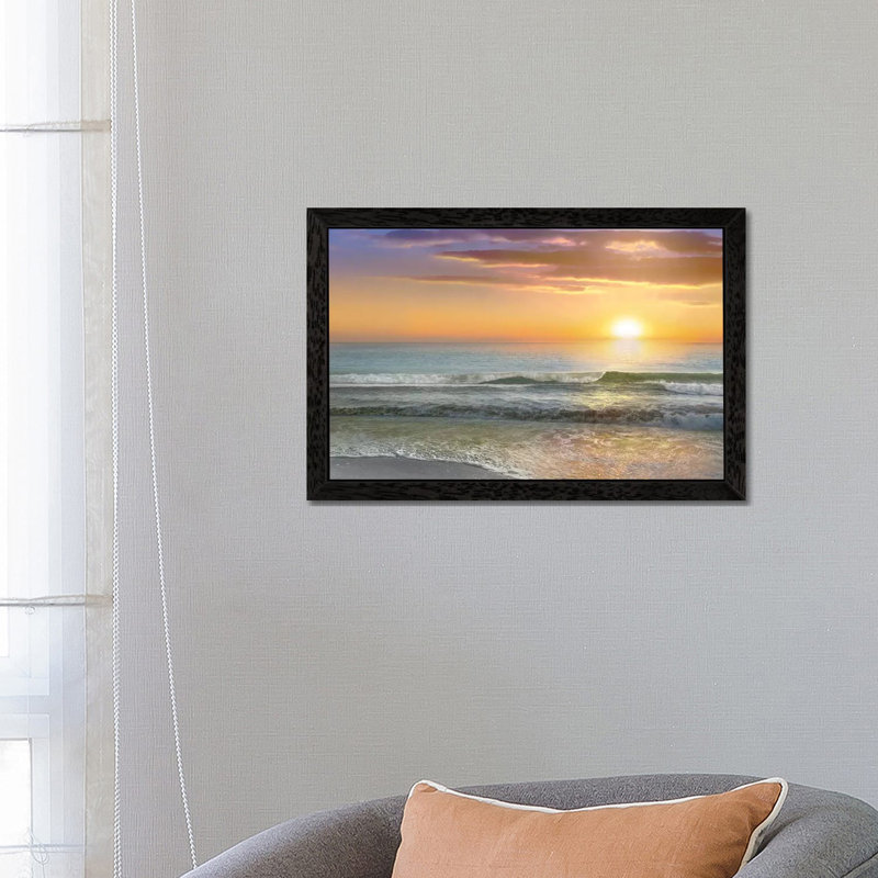 Dawn Rays - Print on Canvas, 101.6 cm H x 66.04 cm W, Black Framed