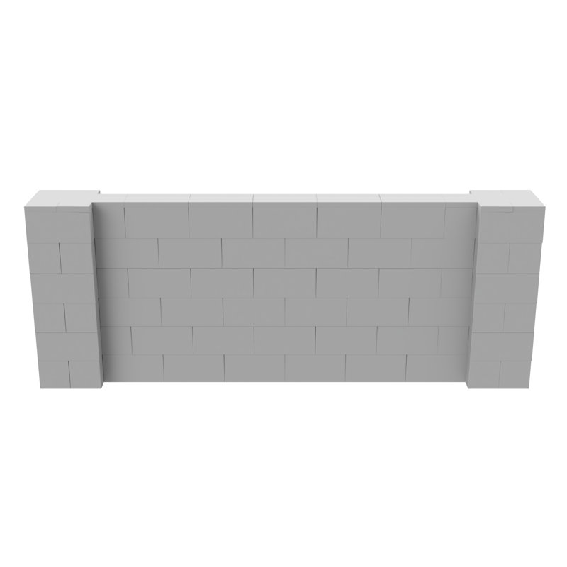 EverBlock Office Partitions, 36" H x 96" W x 12" D, Light Grey