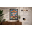 Rocket Through Clouds Mid-Century 1 Piece Single Picture Frame Wall Art-136550977-136550981