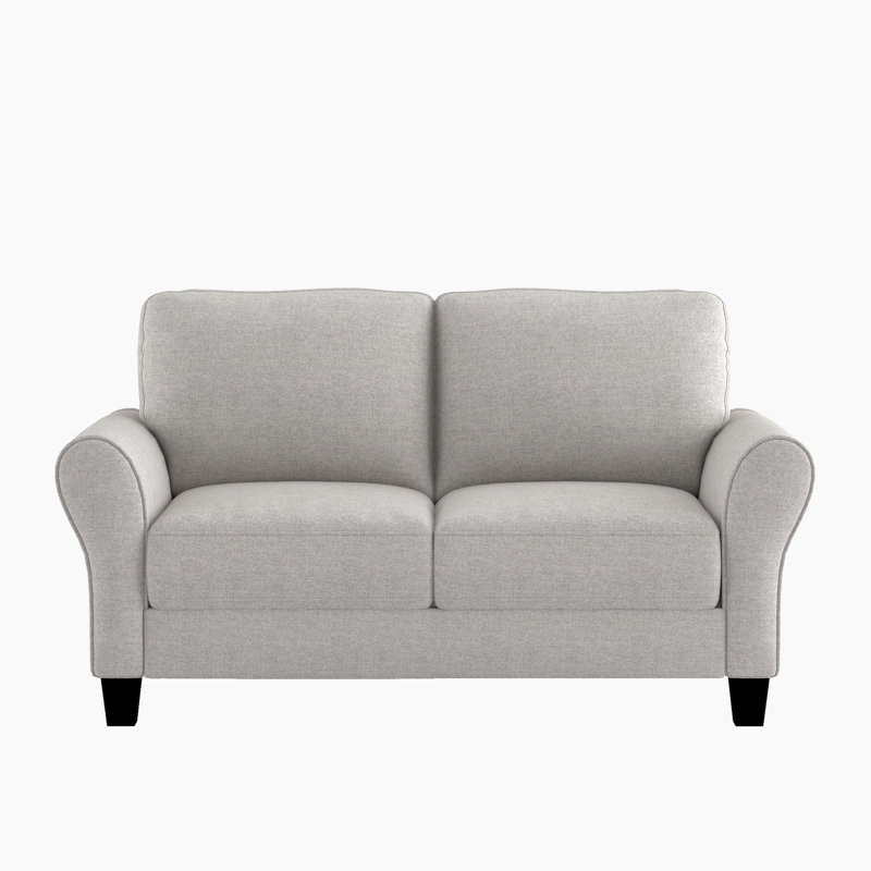 Causeuse moderne en chenille de 58 po Lawrenceburg avec structure en bois massif durable, ressorts ensachés et pieds exposés robustes