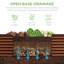  Lit de jardin surélevé en métal 8X2x2pi, jardinière pour légumes, fleurs, herbes - grain de bois-124431870