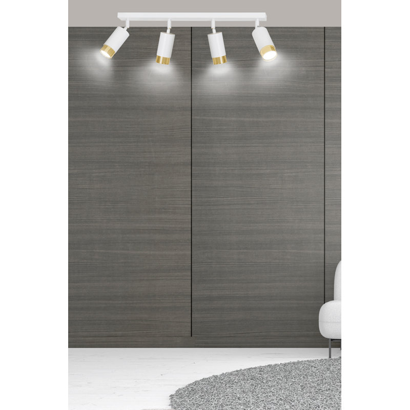 Cromwell 78cm 4 -Light Track Kit, White, Gold