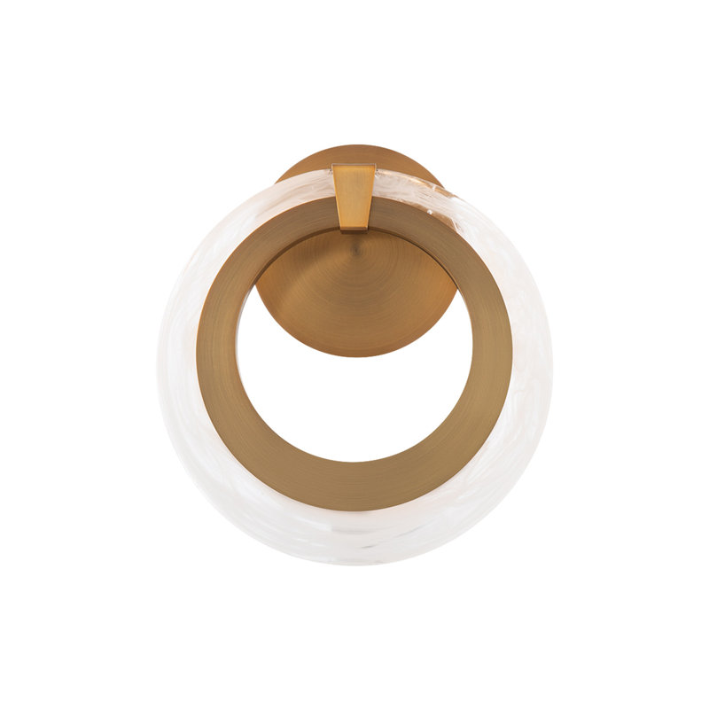 Serenity 1 - Light LED Armed Sconce, Aged Brass