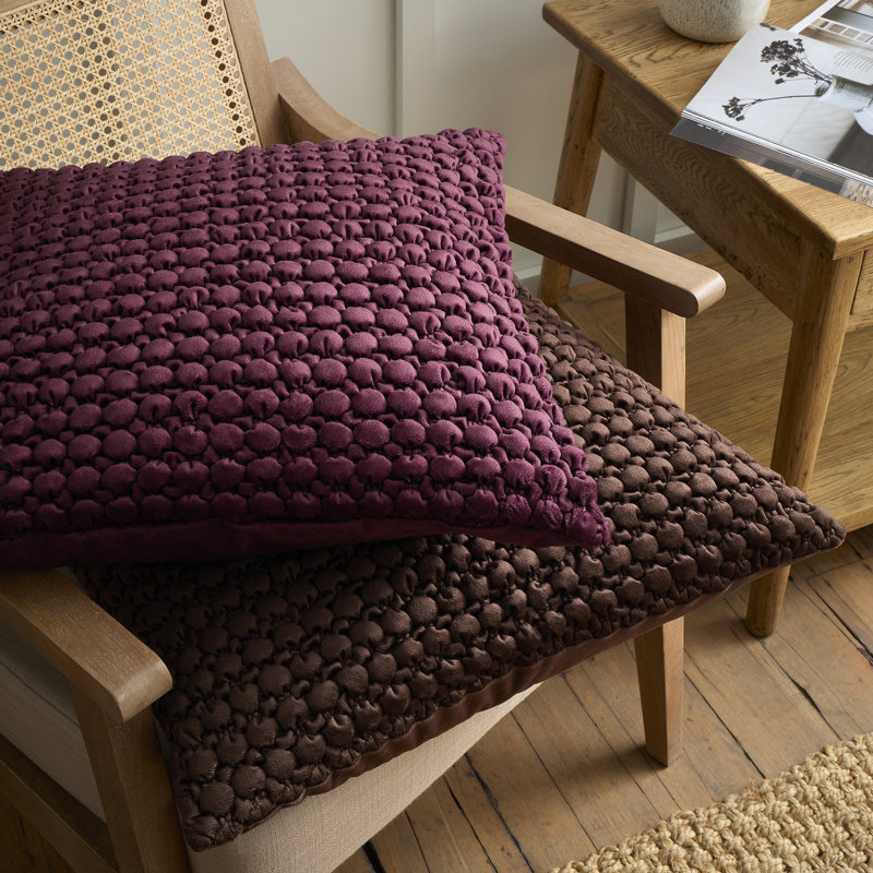 Bobble Geometric Berry Cushion, Filled Cushion