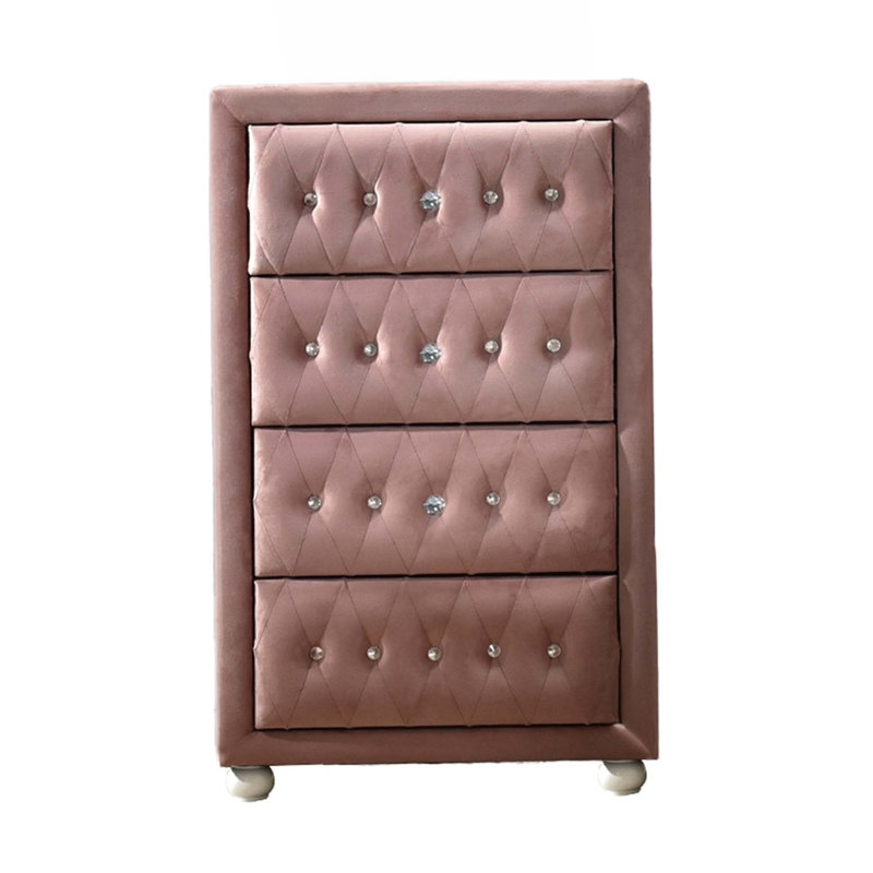 Commode verticale en bois manufacturé à 4 tiroirs