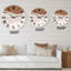 Horloge murale moderne en terre cuite et ivoire avec effet usé-60327630
