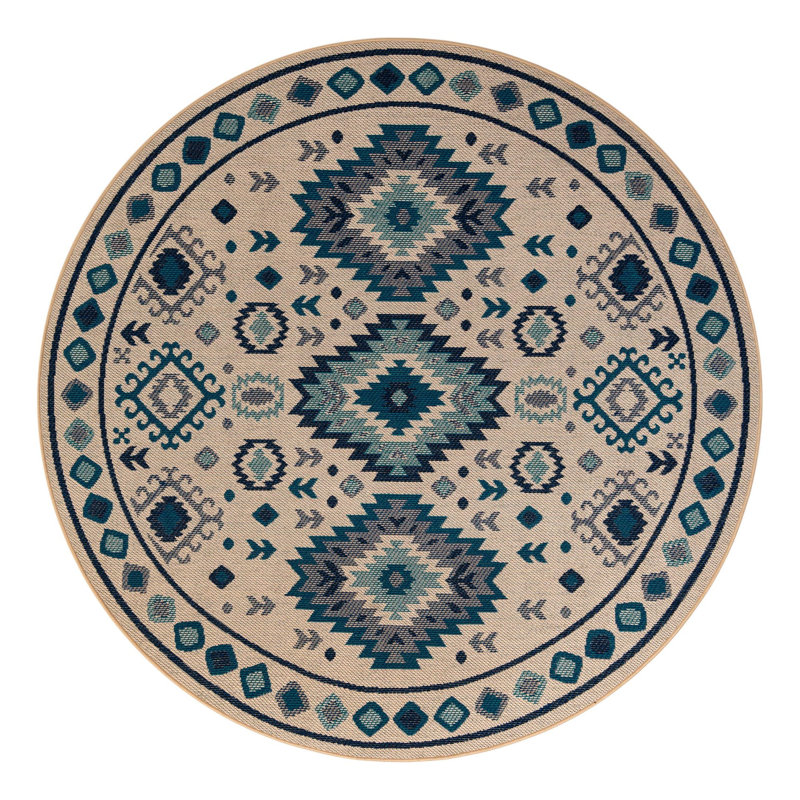 Tapis intérieur / extérieur Marlenia Marlenia, Rond 7 pi 10 po