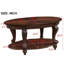 Ensemble de table basse de salon, table basse et table d'appoint deux pièces pour bureau, salon, appartement, petit espace, assemblage facile, cerise