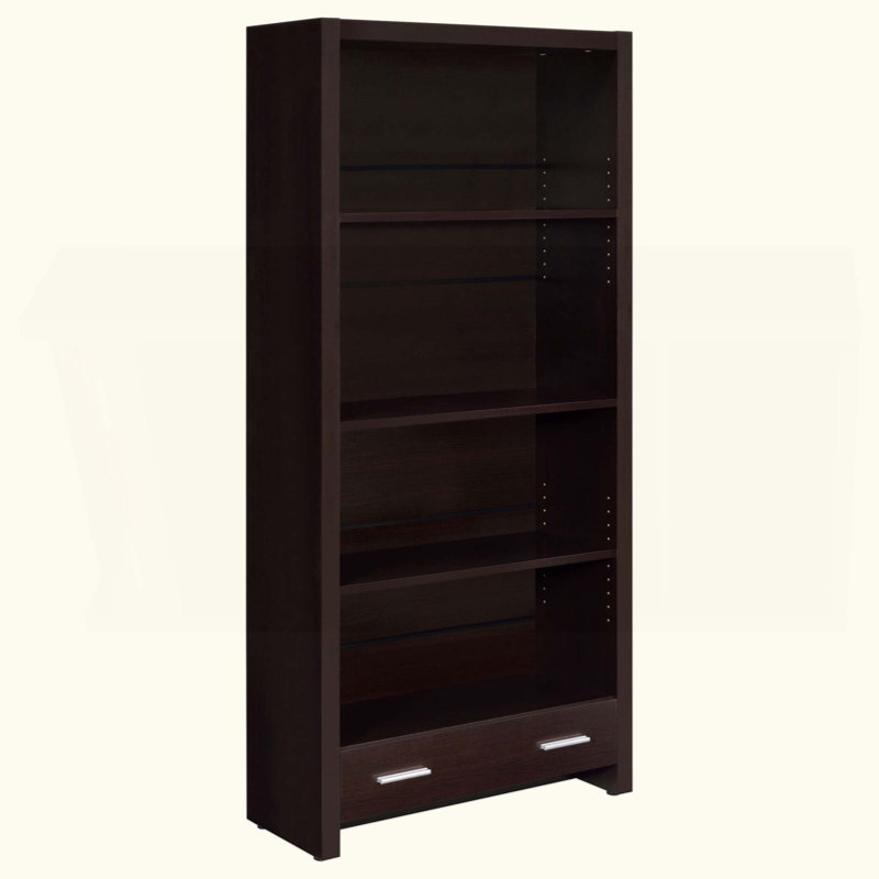 5-Shelf Office Storage With Concealed Drawer, Classic Versatile Design, Space-Maximizing Surface