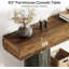 Console Farmhouse à 2 niveaux avec tablette de rangement et base stable pour le hall d'entrée du salon-1290857508